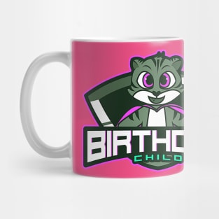 Happy Birthday Child Logo (Chipmunk in a cape) Mug